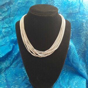 Silver-tone 9-Chain Necklace